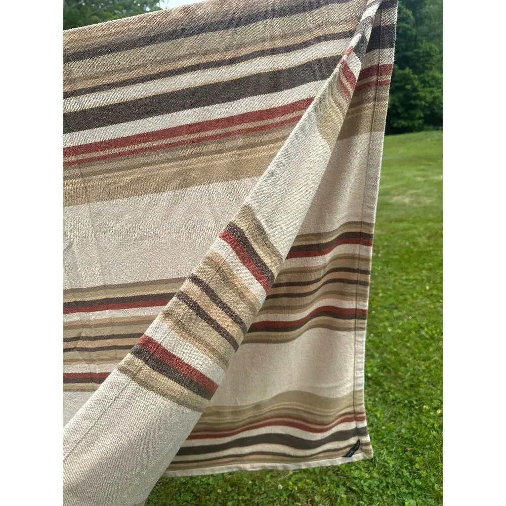 Ralph Lauren King Size RARE Northern Cape Cotton Striped Coverlet